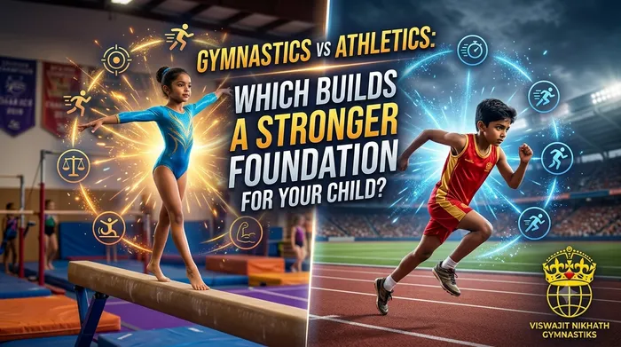 Gymnastics vs Athletics: Which Builds a Stronger Foundation for Your Child? | Viswajit Nikhath Gymnastiks