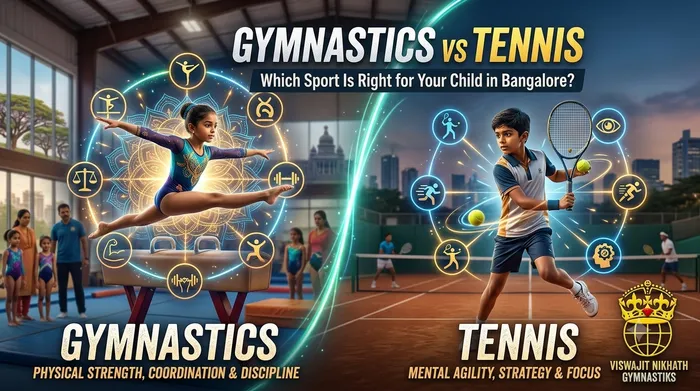 Gymnastics vs Tennis: Which Sport Is Right for Your Child in Bangalore? | Viswajit Nikhath Gymnastiks